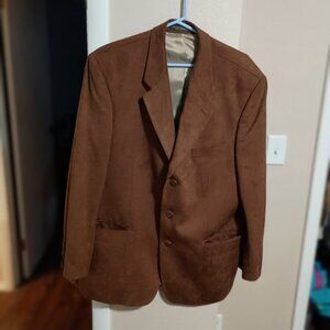 Polo University by Ralph Lauren Brown Blazer Jacket Size 44R Microfiber